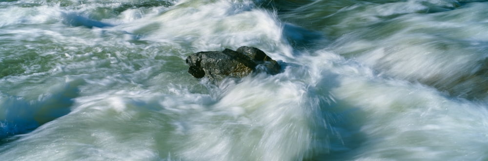 White water on Payette River in Nez Perce Indian country Idaho Canvas Art - Panoramic Images (36 x 12)