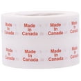 thumbnail image 1 of White with Black Made in Canada Circle Dot Stickers, 1/2 Inch Round, 1000 Labels on a Roll, 1 of 2