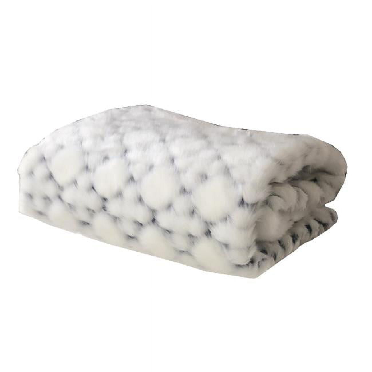 White with Black Shades Faux Fur Snow Luxury Throw Walmart Business Supplies