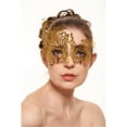 thumbnail image 1 of White with Blue Rhinestones Swirly Majestic Swan Masquerade Mask - One Size, 1 of 1