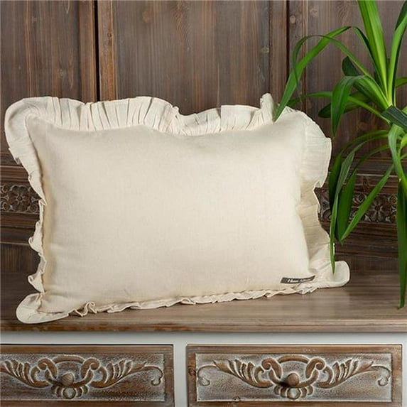White with Ruffled Edge Cushion Cover