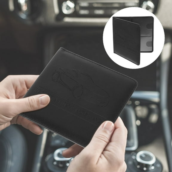 WhiteBeach Car Registration and Insurance Card Holder Document Wallet PU Manual Folder Car Paperwork Organizer