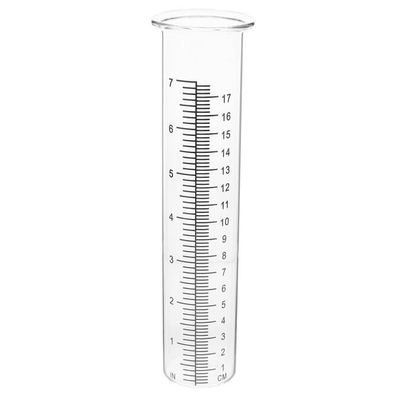 WhiteBeach Rain Gauge Tube Replacement 7 Inch Glass Rain Gauge Tube for Outdoor Yard Garden Lawn