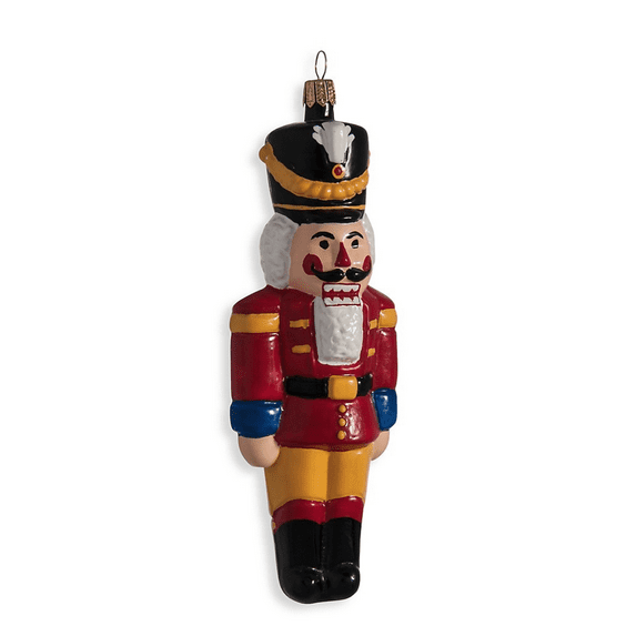 WhiteHurst Company European Glass Nutcracker Holiday Christmas Tree Ornament 6 inches