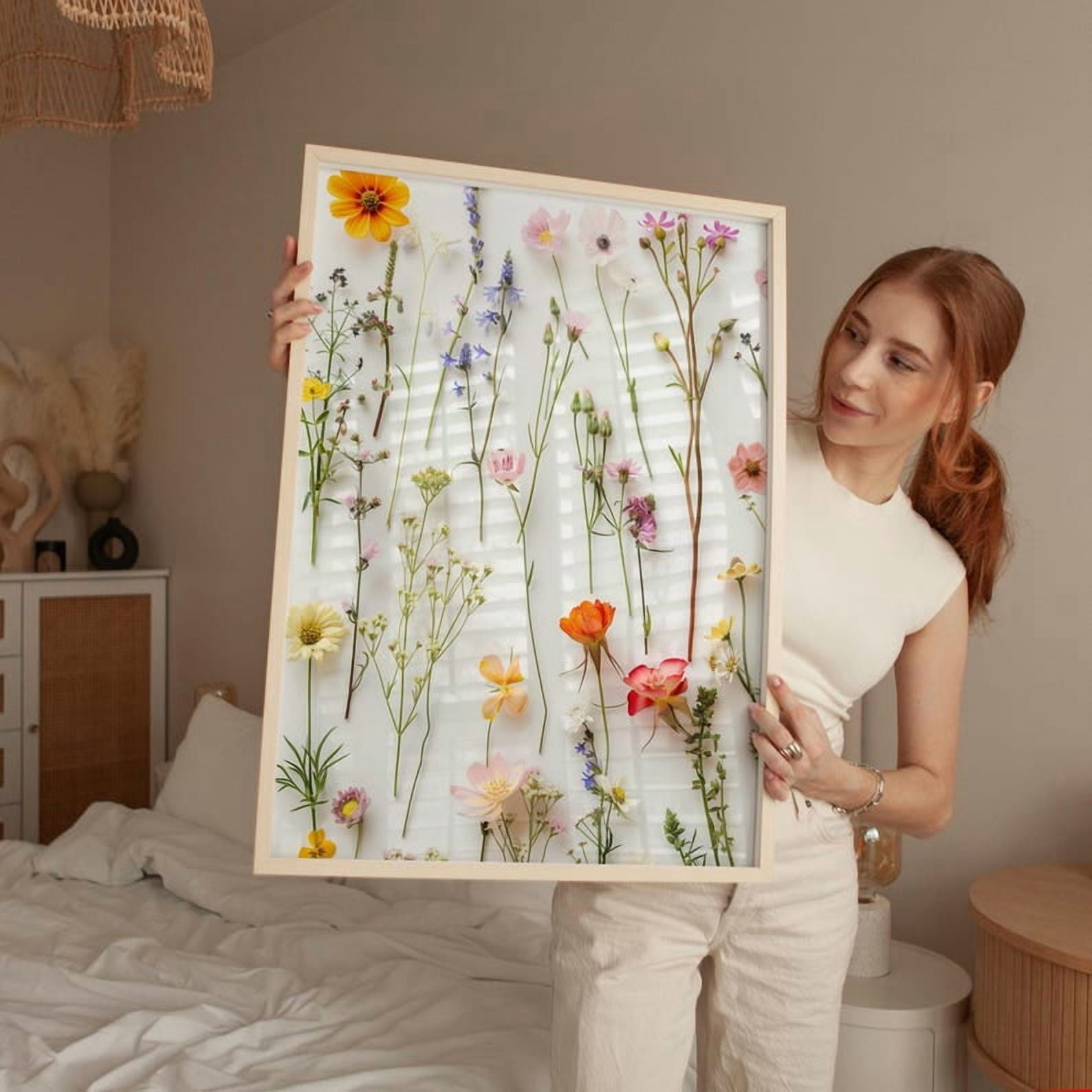 WhitePeak Art Pressed Flower Botanical Wall , Cottagecore Vintage ...