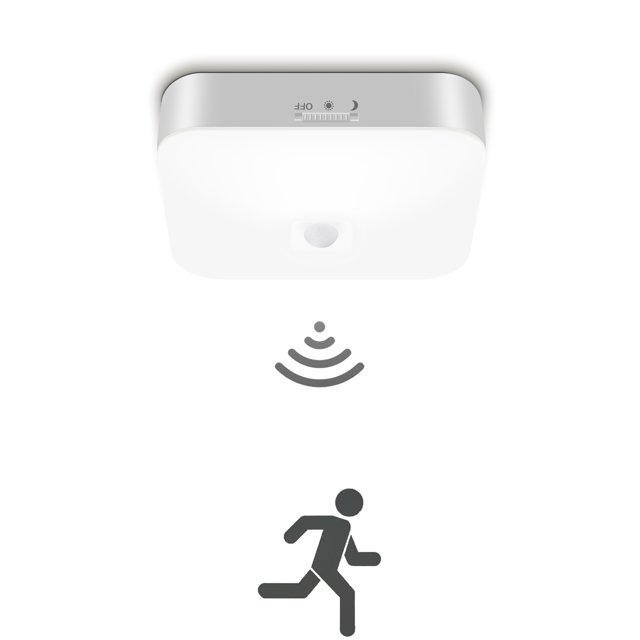 WhitePoplar Rechargeable Motion Sensor Ceiling Lights Indoor 500LM Battery Operated Wireless