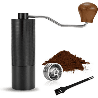JavaPresse Manual Coffee Grinder Conical Burr Mill Brushed Stainless Steel