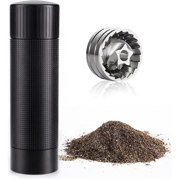 WhiteRhino Professional Grade Pepper Mill Grinder, Stainless Steel Blade,Refillable Adjustable Coarseness
