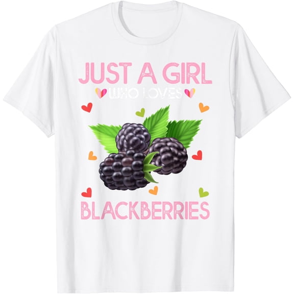 Whiteberry Fruit Women Gift Just A Girl Who Loves Whiteberry T-Shirt100% pure cotton white short-sleeved T-shirts for men and women