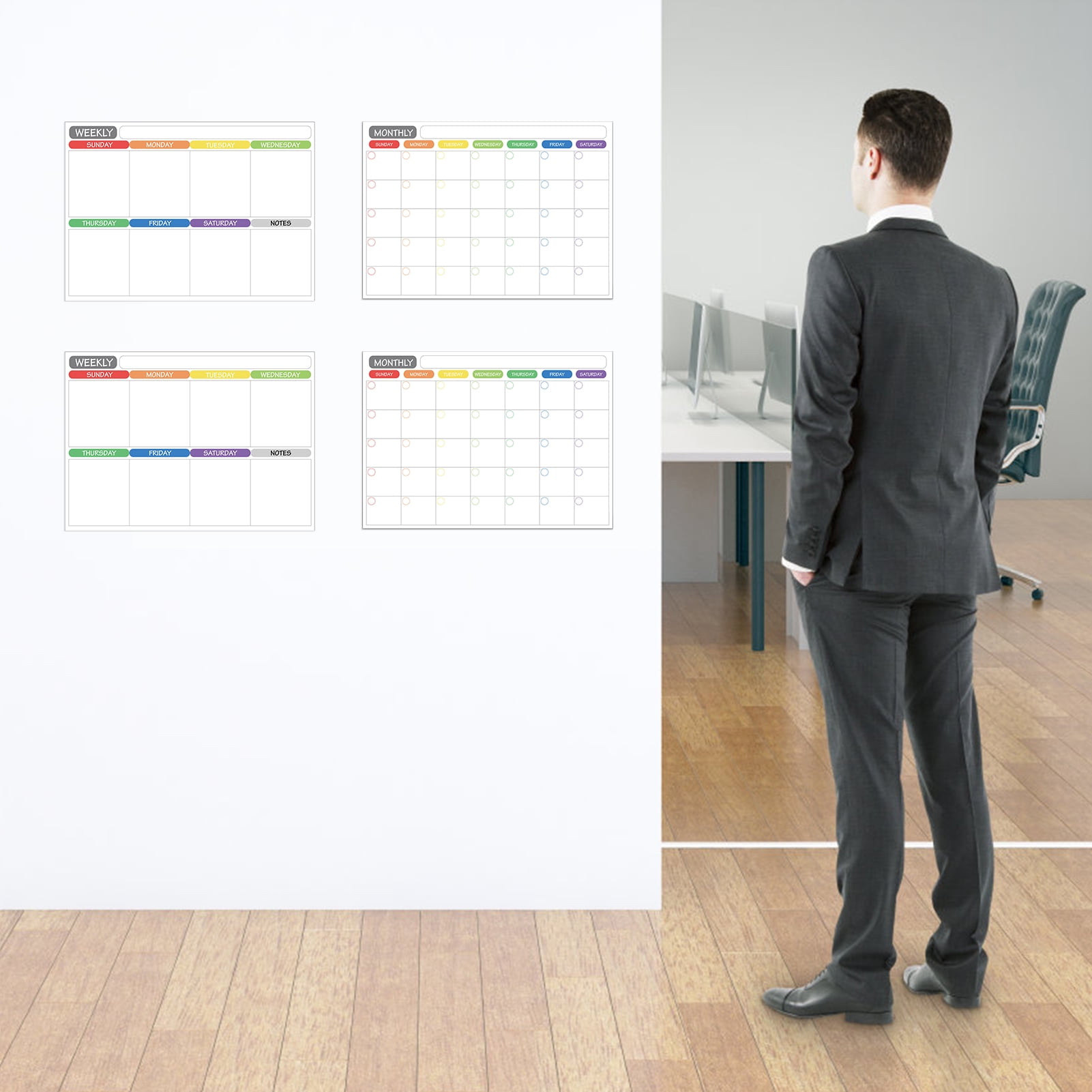 Whiteboard,1 Planner To 5 Pen 1 Calendar 5 Pen Included Calendar 5 Calendar Stickers To Do List