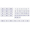 Whiteboard Calendar Bundle (Dates, Days of The Week, Months) by