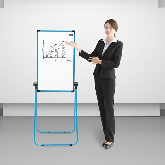36*24 in Whiteboard Framed Stand Double Sided Board Dry Erase Boards Magnetic