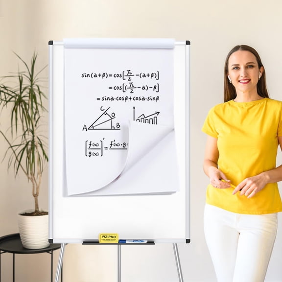 Whiteboard Easel, 36 x 24 Inches, Portable Dry Erase Board Height Adjustable for School Office and Home