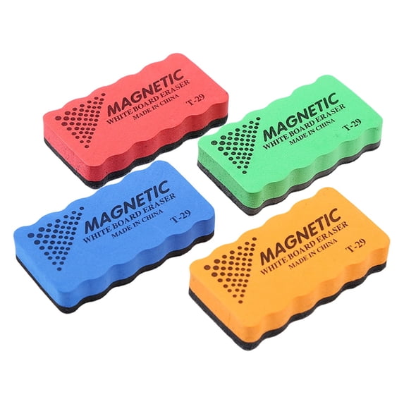 Whiteboard Erasers, Dry Erase Eraser with Magnet, Small Board Eraser for Classroom Home office, High-Density Foam, No Ghosting, Assorted Colors, 1 Back Panel Wipe