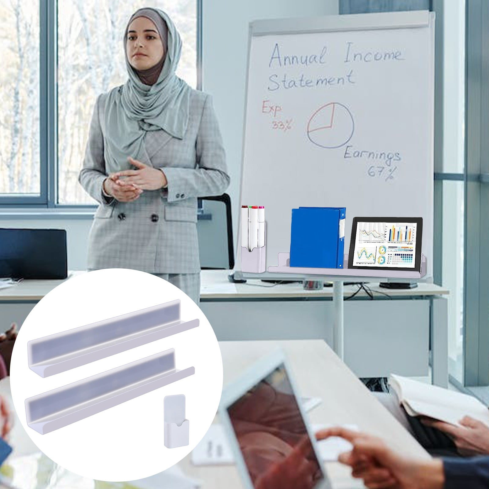 Whiteboard Bookshelf Classroom Bookshelf Display Reusable Stand