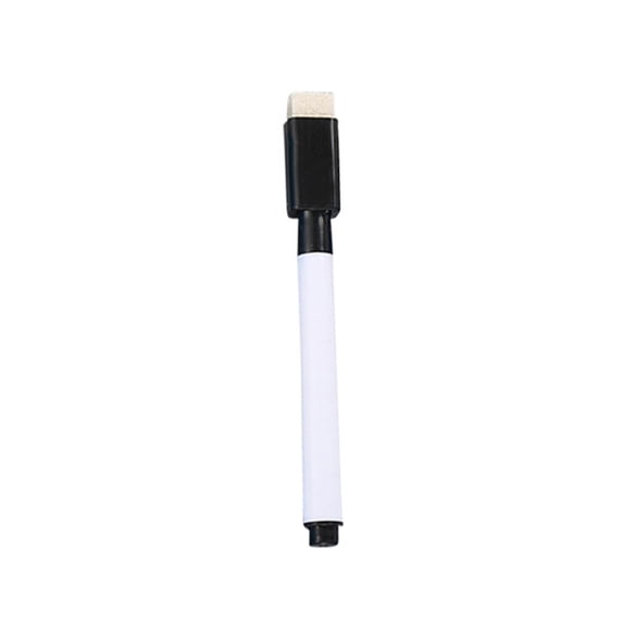 Whiteboard Marker, Colored Ink Erasable Dry Erase Pen with Brush, Black