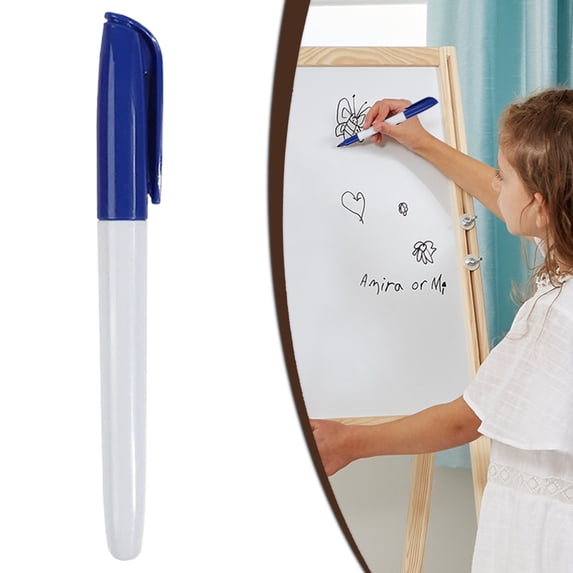 Whiteboard Markers, Blue Water Based Odor Erasable Marker Pens, Smooth Writing Dry Erase Pens with 1.5mm Round Tip, for Class, Office Meeting and Daily Whiteboard Writing Use