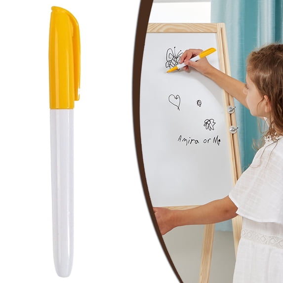 Whiteboard Markers, Yellow Water Based Odor Erasable Marker Pens, Smooth Writing Dry Erase Pens with 1.5mm Round Tip, for Class, Office Meeting and Daily Whiteboard Writing Use