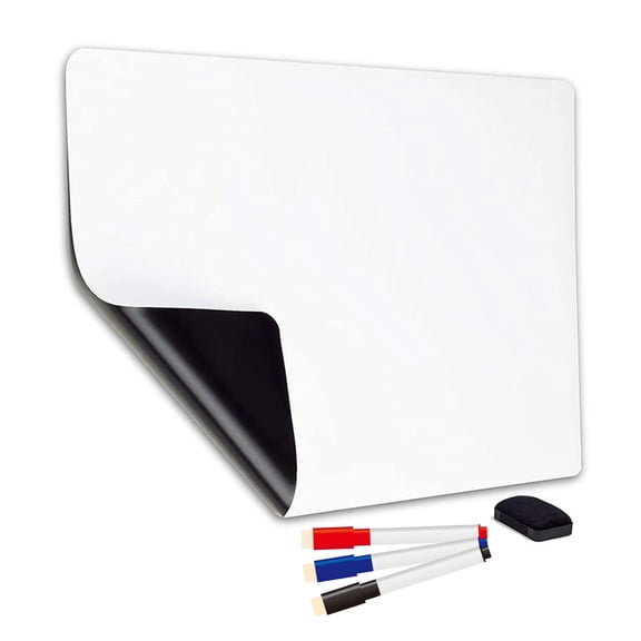 Whiteboard-Sheet A4, Fridge Message Board with Drying Erase 3 Markers for Refrigerator Message Board