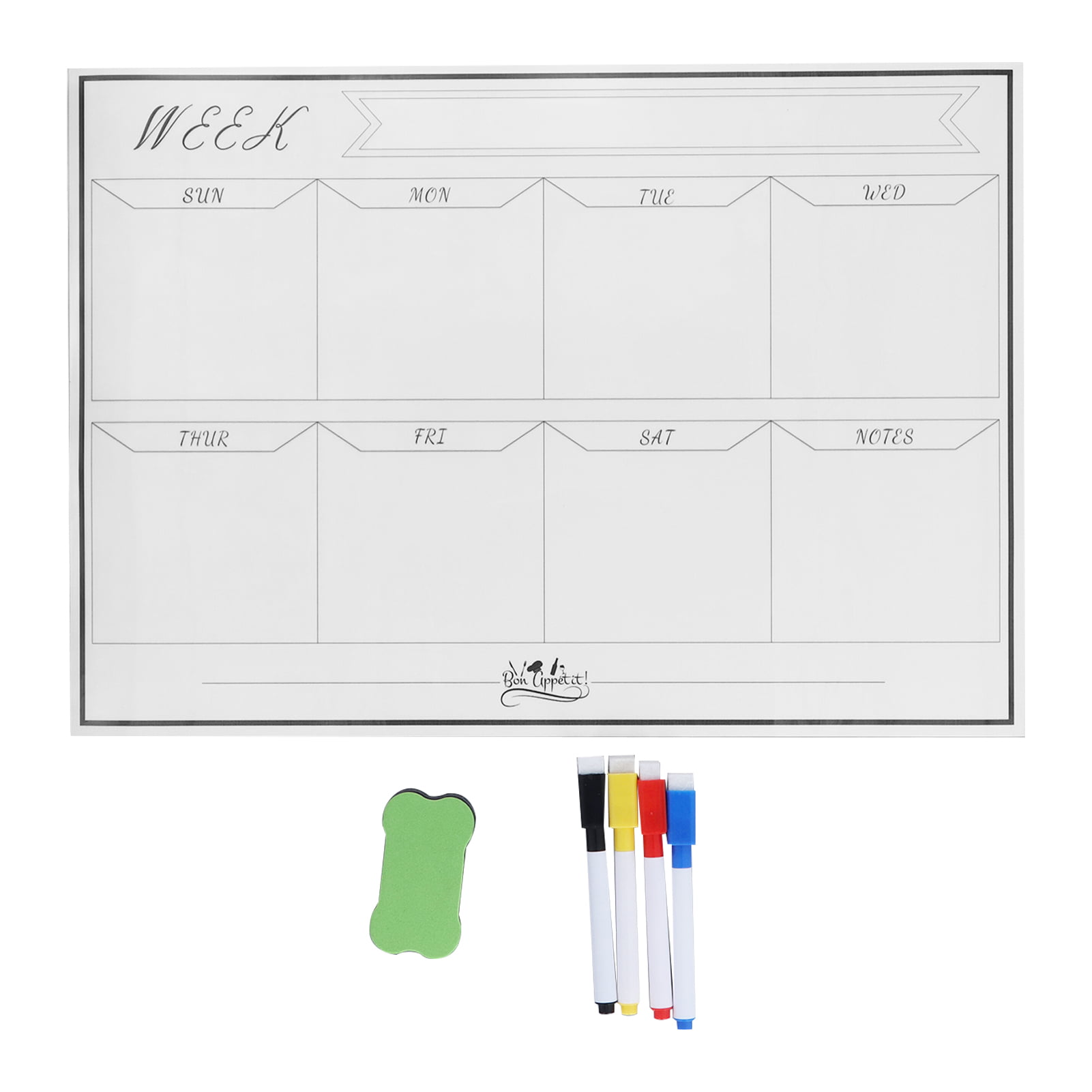 Kassa Large Whiteboard Wall Sticker Roll 17.3 X 96 8 Feet 3 Dry Erase Board  Markers Included Adhesive White Board Wallpaper 