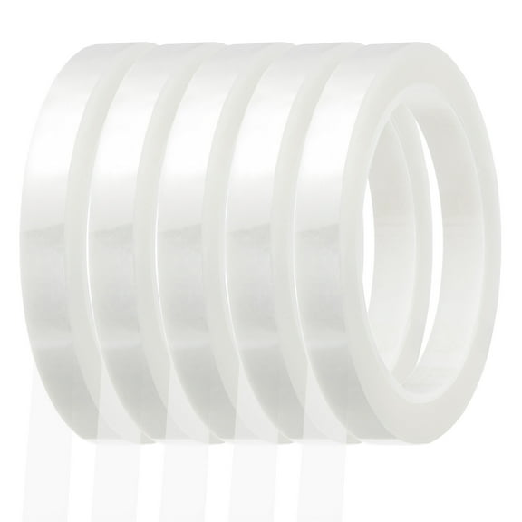 Uxcell 5Pcs Whiteboard Tape Graphic Tape 1/2" x 72 Yards Chart Line Tape Clear