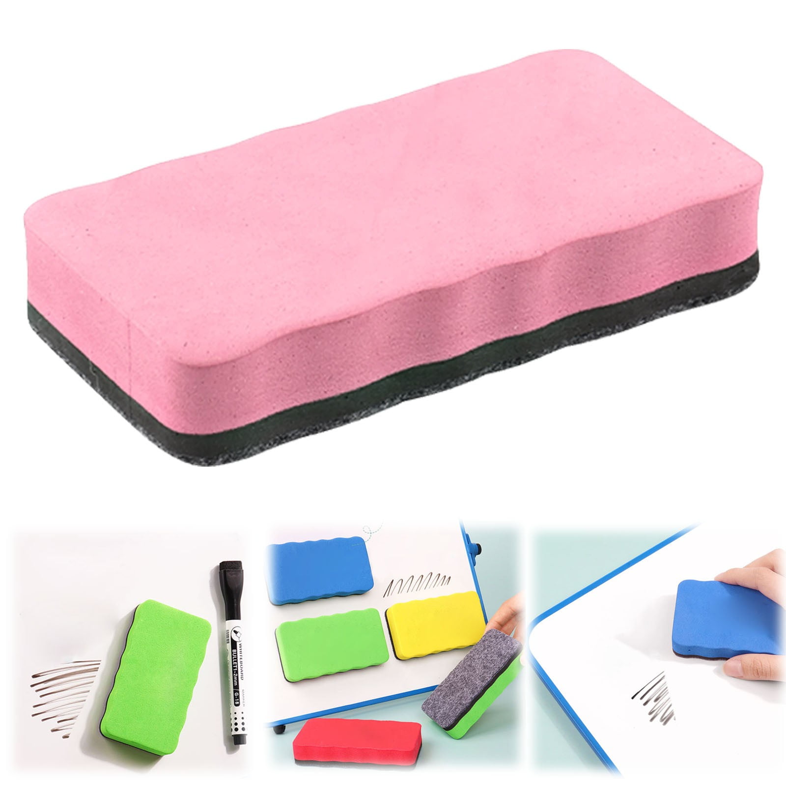 36-Pack Felt Chalkboard Erasers – Wood Handle, Classic Campus Style, For School, Office, Or Craft Use
