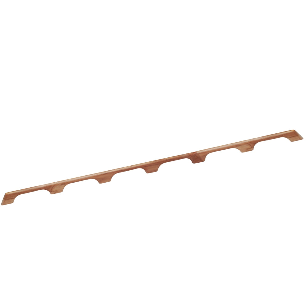 Solid Teak 63" Weather-Resistant Handrail with 6 Loops