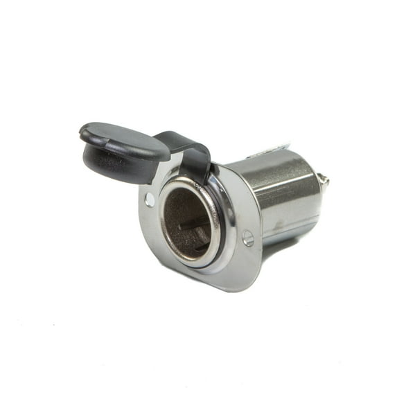 Whitecap S-8074C Stainless Steel Power Receptacle with Cap - 12V