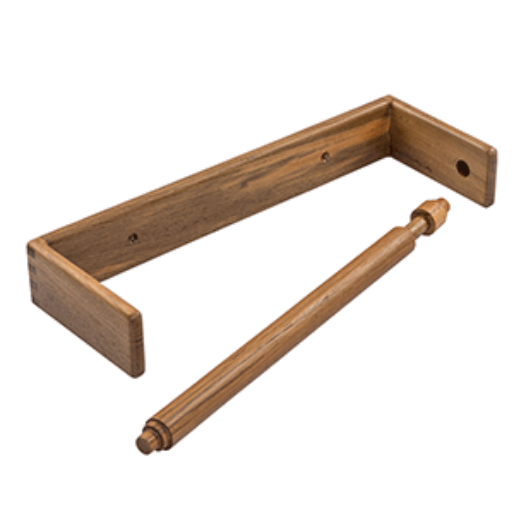 12" Teak Brown Wall-Mount Paper Towel Holder