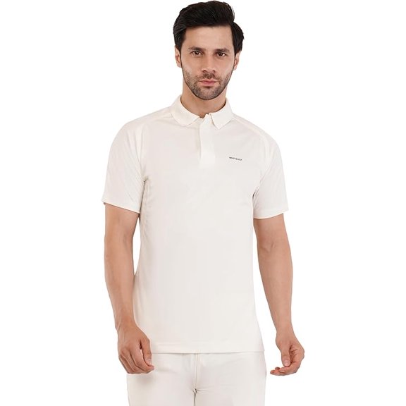 Whitedot Hexa Dri-FIT Off-White Polo T-Shirt - (Perfect for Cricket, Golf, Badminton, Gym, Sports and Casual Wear) (Off-White - Junior-28)
