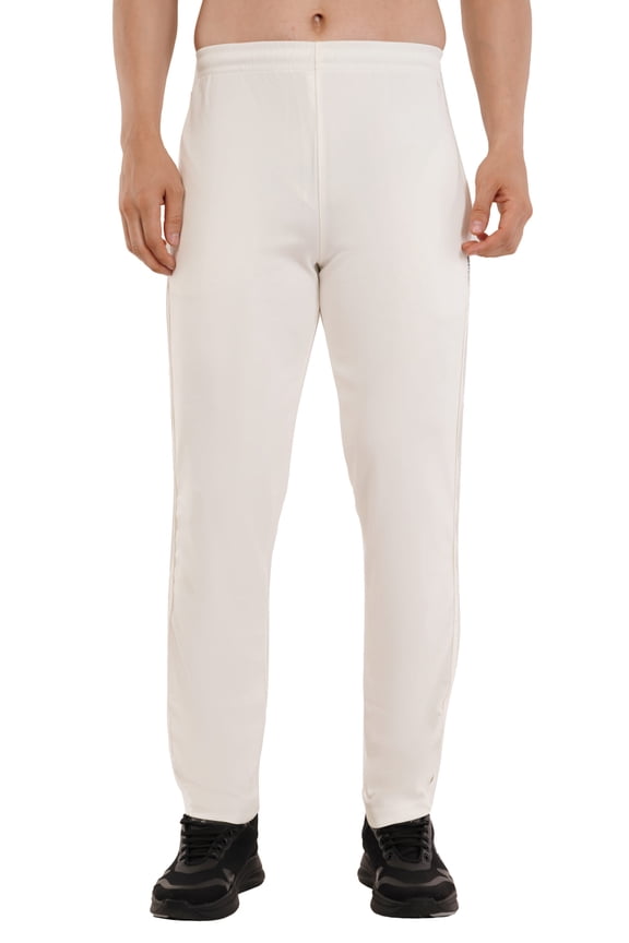 Hexa Off-White Trouser Track Pants - (Perfect for Cricket, Golf, Badminton, Gym, Sports and Casual Wear) (Off-White - Junior-26)