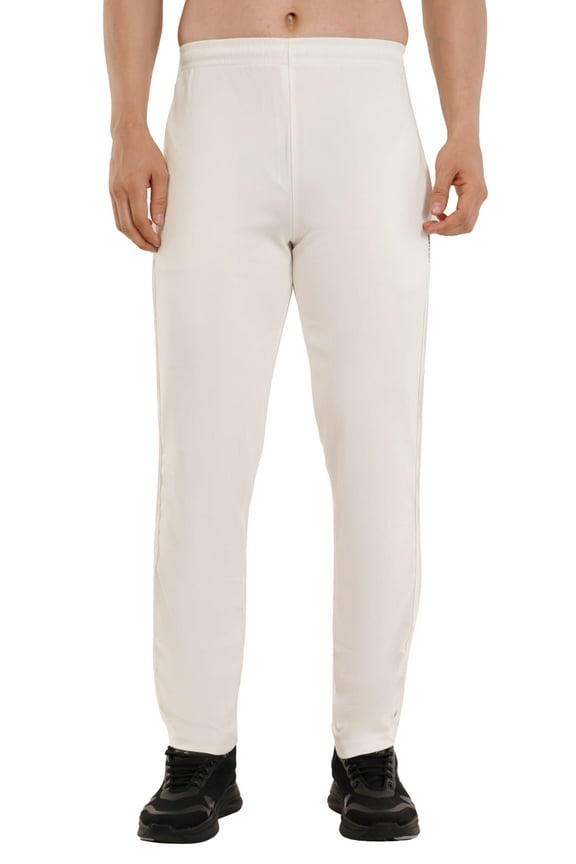 Hexa Off-White Trouser Track Pants - (Perfect for Cricket, Golf, Badminton, Gym, Sports and Casual Wear) (Off-White - Junior-30)