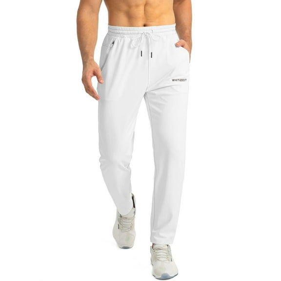 Whitedot Sigma White Trouser Track Pants - (Perfect for Cricket, Golf, Badminton, Gym, Sports and Casual Wear) (White - Large-42)