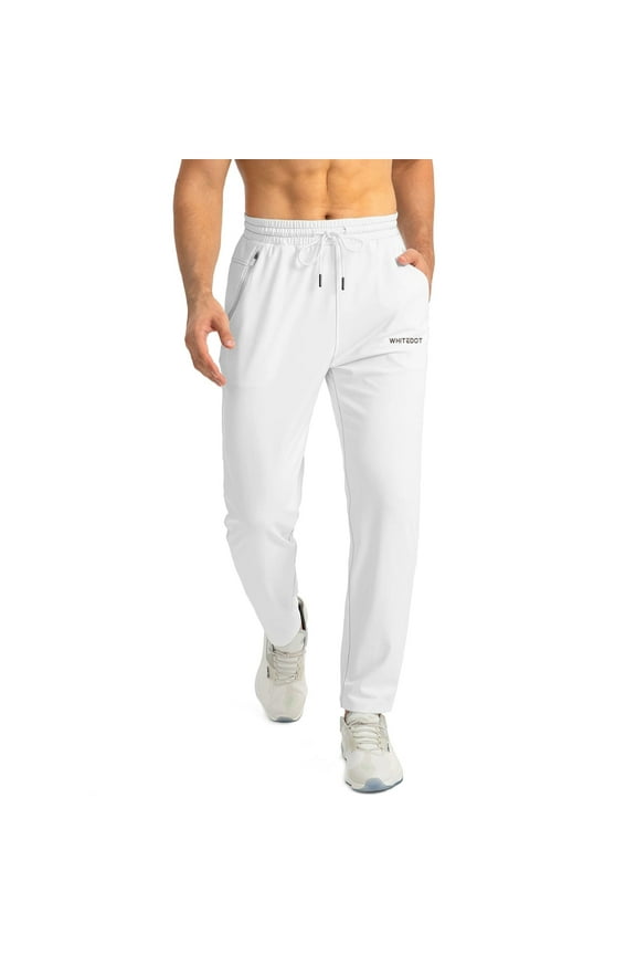 Sigma White Trouser Track Pants - (Perfect for Cricket, Golf, Badminton, Gym, Sports and Casual Wear) (White - Large-42)