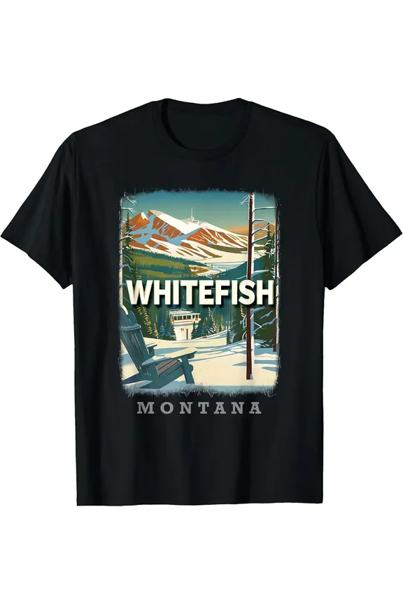 Whitefish Montana MT Mountain Majesty SD532 T-Shirt