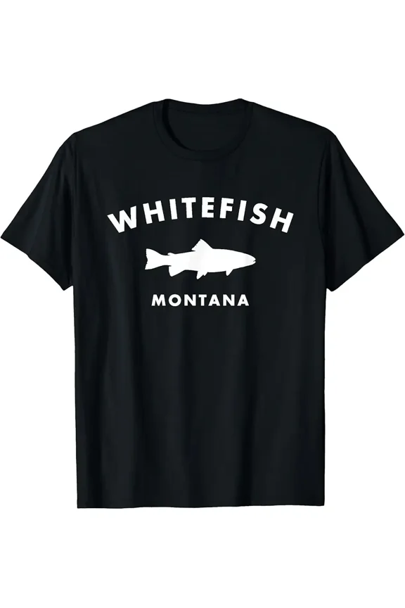 Whitefish Montana Trout - Big Sky Country Fly Fishing T-Shirt