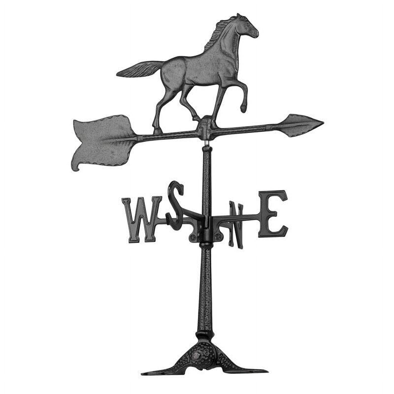 24" Black Aluminum Horse Accent Weathervane