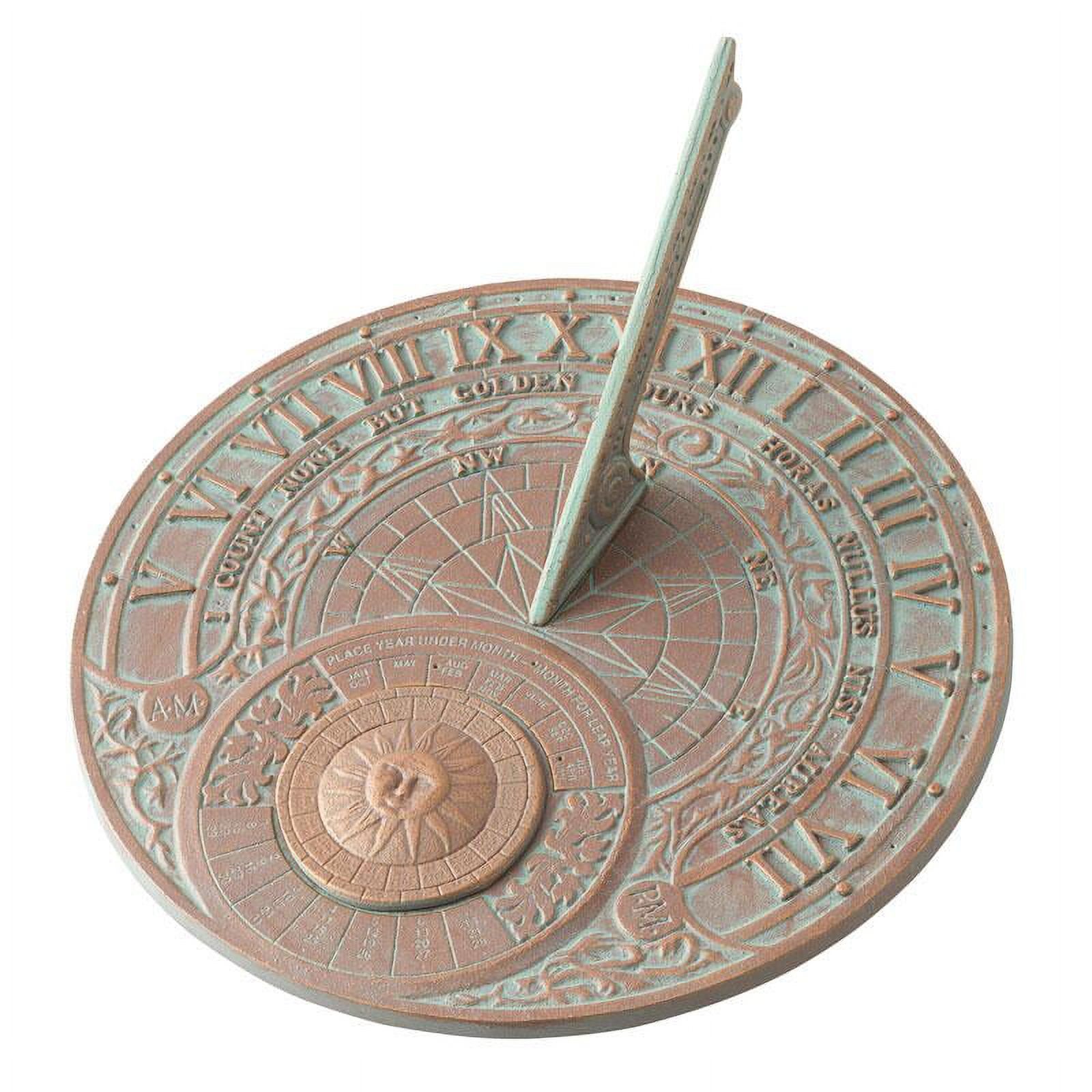 Whitehall 00166 Perpetual Calendar Sundial - Copper Verdigris - image 1 of 2