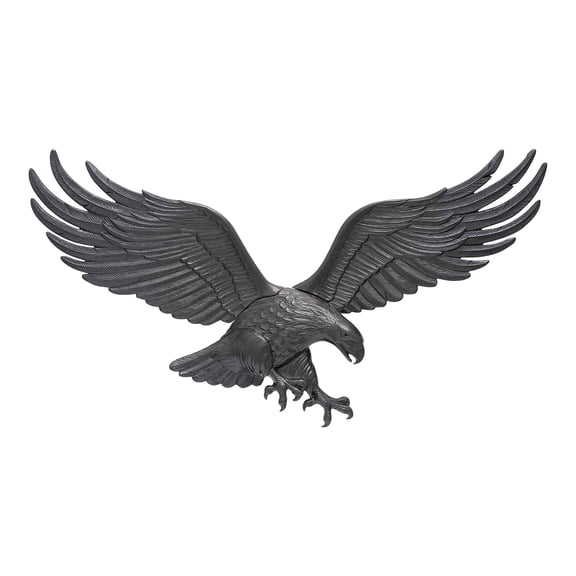 Whitehall 00735 36 Inch Antique Indoor Outdoor Eagle Wall Hanging Plaque, Black