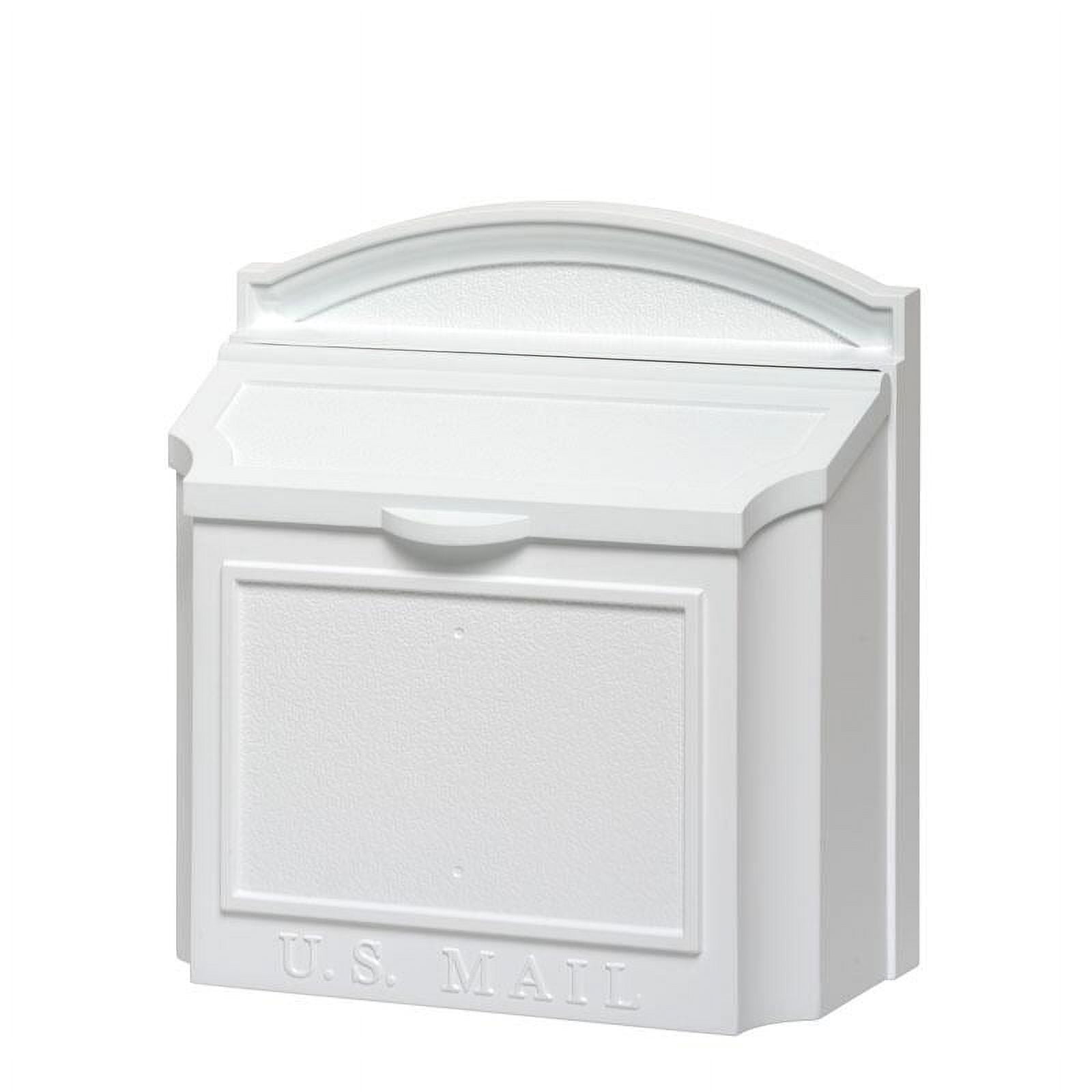 Large White Lockable Aluminum Wall Mailbox