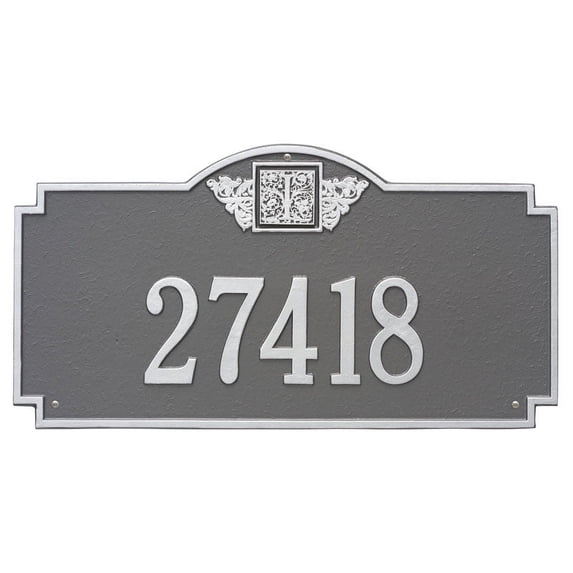 Whitehall 5003PS Monogram - Estate Wall - One Line in Pewter/Silver 23.25X12.25X0.375