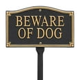 thumbnail image 1 of Whitehall 01421 Outdoor Metal Beware of Dog Warning Yard Lawn Sign with Stake, 1 of 4
