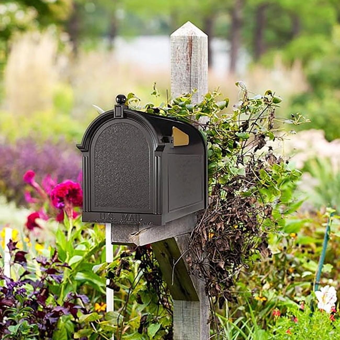 Whitehall Personalized Premium Mailbox With Post - 4 Color Options, 20% Larger