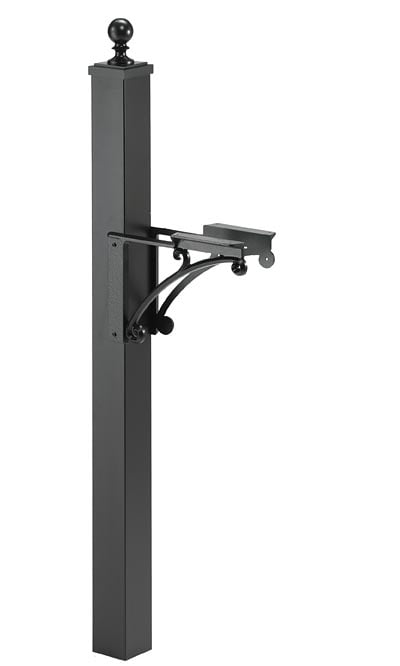 Mailbox Post Hardware Whitehall Deluxe Mailbox Post & Brackets, Black - Walmart.com