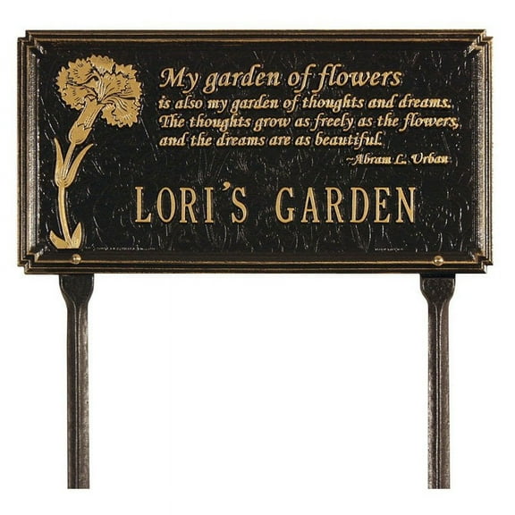 Whitehall Dianthus Garden 1-line Standard Lawn Plaque