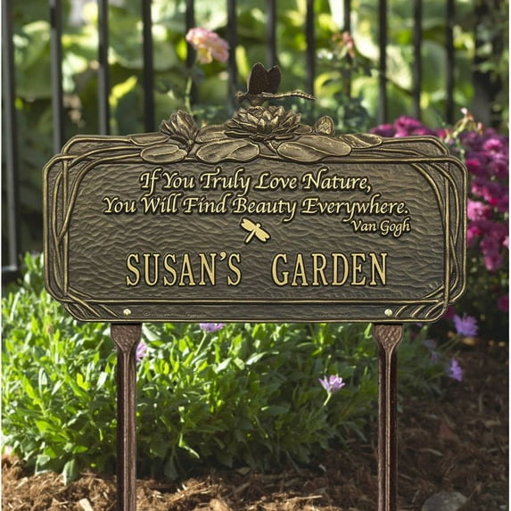 Whitehall Dragonfly Poem Garden 1-line Standard Lawn Plaque