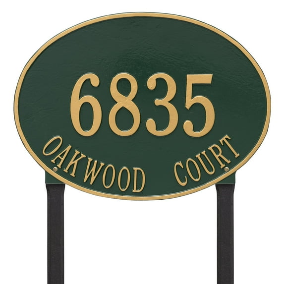 Whitehall Hawthorne Oval 2 Line Lawn Plaque