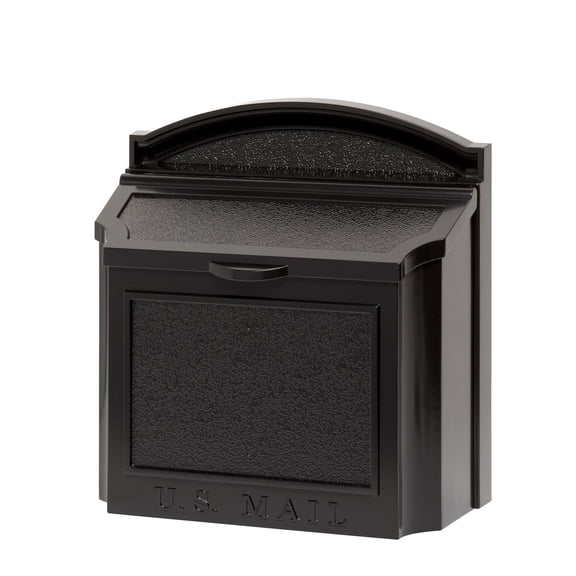 Whitehall Locking Wall Mounted Mailbox, Black