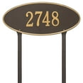 thumbnail image 1 of Whitehall Products 4013OG Standard Lawn One Line Madison Oval Address Plaque, Bronze & Gold, 1 of 1