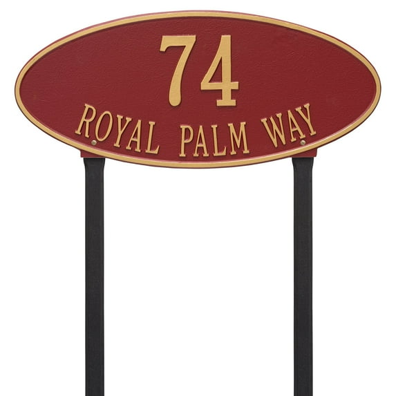 Whitehall Madison Oval 2 Line Lawn Plaque